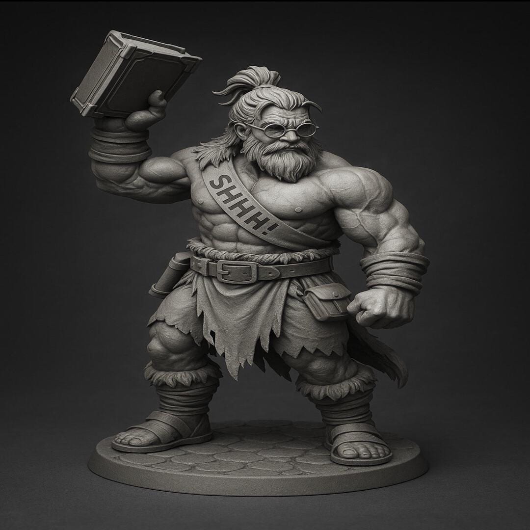 Barbarian Librarian miniature