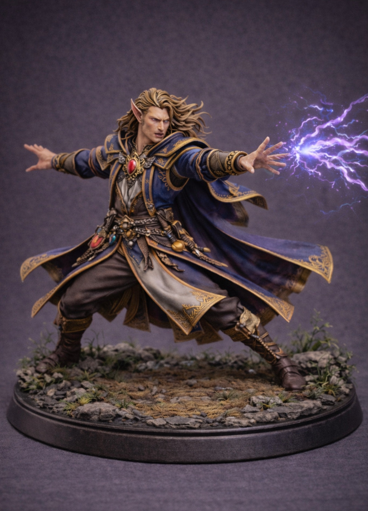 Arcane Tempest Wizard miniature D&D, Pathfinder, Fantasy 3d printed resin miniature