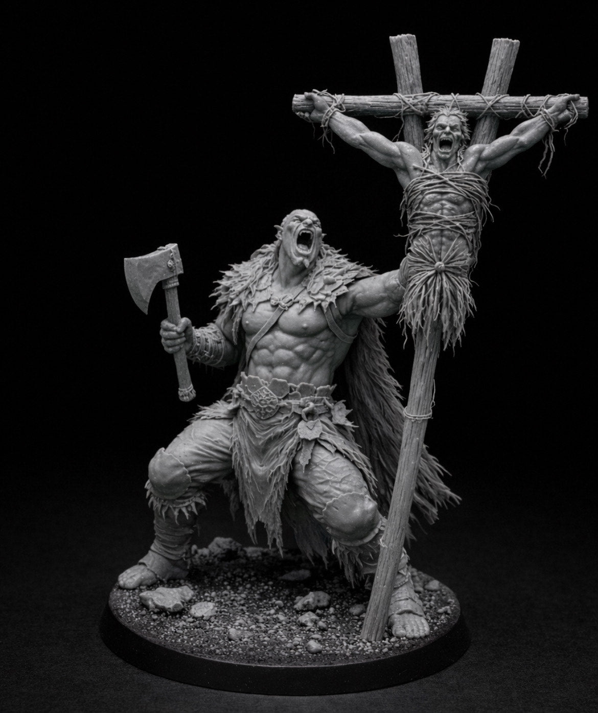 Karag Skulltaker- Mirehaven miniature: D&D, Fantasy 3d printed resin miniature