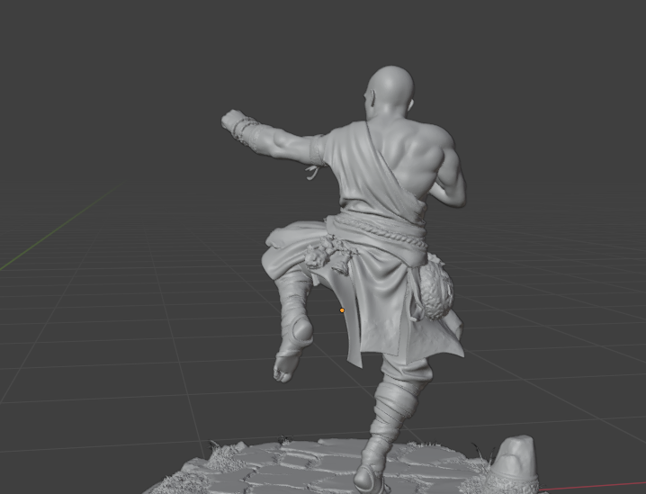 Monk miniature D&D, Pathfinder, Fantasy 3d printed resin miniature