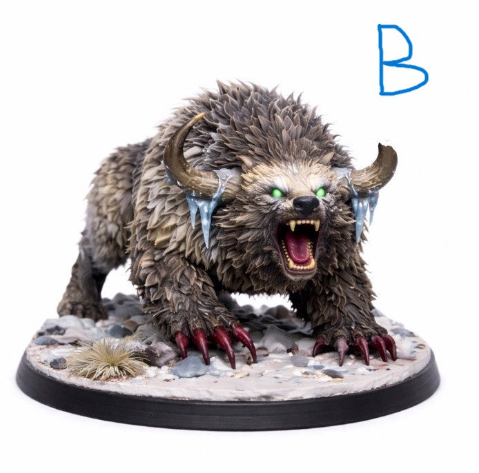 Frosthorn Fury's miniature: D&D, Pathfinder, Fantasy 3d printed resin miniature